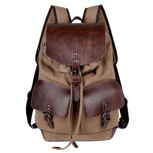 Leather Backbag venda por atacado-Mochila mulheres homens canvas couro mochilas grandes sacos de escola para adolescentes meninos meninas viajar laptop backbag mochila mochila mochila