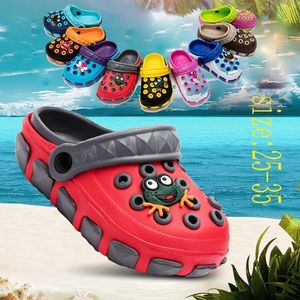 Summer Outdoor Kids Cartoon EVA Clog Sandals Boys Beach Shoes Boys Girls Slippers Comfortable Cute Slippers Baby Sandals 210315
