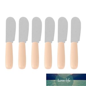 6 pcs aço inoxidável de aço inoxidável faca de manteiga de silicone utensílio de cozinha conjunto de cozinhar ferramentas manteiga faca com alça de plástico preço de fábrica especialista em design de qualidade