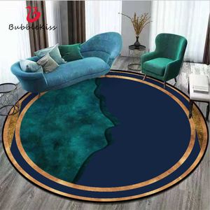 Bubbele Beijo Fashional Design Rong tapetes para sala de estar tapete quarto casa decoração cadeira tapete verde ouro estilo anti-deslizamento delicado 210928