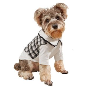 Odzież dla psa Spring Autumn Shirt Fits Odzież Kat Yorkshire Pomeranian Clothing Shih Tzu Maltase Poodle Bichon Schnaumer Pug Ubrania