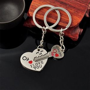 Funny Romantic Couple Keychain Lady Girl Keyfob Valentine's Day Lover Things Heart Key Set Fantasy Llaveros Para Bolsos
