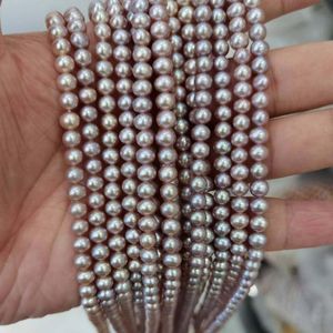 Other Small Size mm Round Freshwater Pink And Purple Loose Pearl Beaded Strands For Making Jewlery