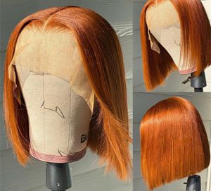 4x4 5x5 13x4 Gerade Menschliches Haar Vordere Spitze Bob Perücke 350# Farbe Vorgezupft Natürlichen Haaransatz leimlose Spitze Perücken Für Frauen