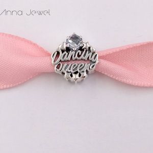 925 Sterling Silber Schmuckherstellungsset DIY-Charm im Pandora-Stil Openwork Dancing Queen Baby-Armband-Set Geburtstagsgeschenke für Frauen wie Armreif-Kettenperle 799524C01