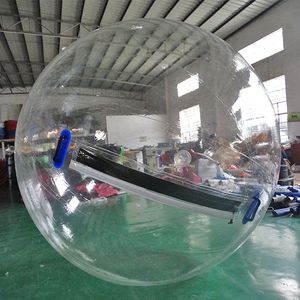 Fedex/DHL/TNT/UPS Versand 2 m Durchmesser aufblasbarer Wasserlaufball Menschlicher Hamsterball Riesiger aufblasbarer Wasser-Zorb-Ball PVC-Wasserballon