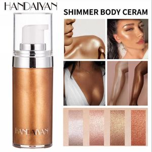 HANDAIYAN 20ml Makeup Highlighter Illuminator Metallic Liquid Face Contouring Body Bronzer Luminizer Shimmer Highlight Palette 120pcs/lot DHL