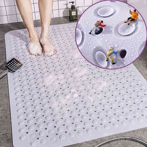 PVC antiderrapante grande banho esteira segurança copo de sucção chuveiro casa de banho macio massagem banheira banho chuveiro chuveiro tapete pad pad 211109