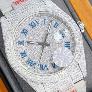 Top Clone Ap Diamond Diamonds Watch Pass Test Movimento de quartzo vvs Iced Out Sapphire Diamond Watch Ice Dial Automático Mecânico 40mm Safira Aço Inoxidável Str