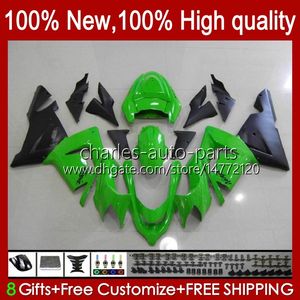 Motorcycle Fairings For KAWASAKI NINJA ZX1000 ZX 1000 CC ZX 10 R ZX-10R 04-05 Bodywork 9No.43 ZX1000C ZX10R 04 05 ZX1000CC 1000CC ZX 10R 2004 2005 Bodys kit Factory Green