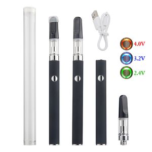 Smukły Przycisk Manual Vape Pen Starter Zestawy Plastikowe Case Grube Wosk Olej Wkłady Vaporizer Atomizer Clearomizer 510 Nici 350 mAh baterii