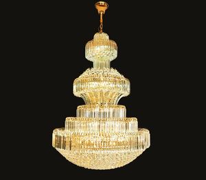 Illuminazione Impero francese Lampadario in cristallo dorato Lampadari cromati Luce moderna