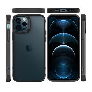 Custodie per telefoni antiurto con paraurti in TPU acrilico trasparente premium per iPhone 12 11 Pro Max Mini XR XS X 8 7 6 Plus