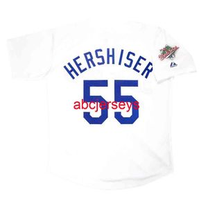 Costura personalizada Orel Hershiser 1988 World Series Home Jersey Homens Mulheres Jovens Crianças Baseball Jersey XS-6XL