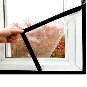 Fenster-Wärmedämmfolie. Wärmefolie im Winter. Selbstklebender Schleimhautschutz. Energietransparente Weichglasfolie für Fenster. 210317