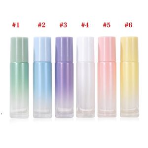 10ml 롤러 볼 Bottepearl 라이트 그라데이션 미세 보관 병 유리 에센셜 오일 병, Fritillary 향수 RRD9340