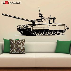 Tung tankvägg Vinyl Dekal Militär klistermärken Army Interior Housewares Design Boys Sovrum Heminredning Teen Room Murals 3450 210615