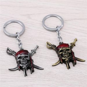 Anahtarlıklar J Mağaza Yenilik Anahtarlık Kaptan Jack Sparrow Maske Kafatası ile Crossbones Anahtarlık Tutucu Chaveiro