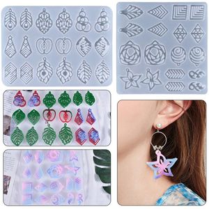 Objetos decorativos Figuras Brincos de triângulo em forma de diamante Diy Cristal resina epóxi jóias pendentes de molde produzindo silicone