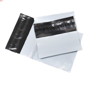 100piece White Courier Bag Livsmedelsbutik Förpackning Kuvert Fraktkassar Post Mailing Självhäftande Tätning Plast Pouchhigh Quatity