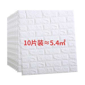 70x77cmx3mm 3D кирпичные наклейки на стенах DIY Self Adhande Decor Foam Водонепроницаемое настенное покрытие обои для телевизионного фона детская гостиная 635 S2