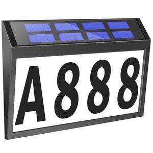Inne drzwi sprzętowe Numery domów słonecznych Lekki, oświetlony Adres tablicy znakowej dla domów Wodoodporna dioda LED zasilana