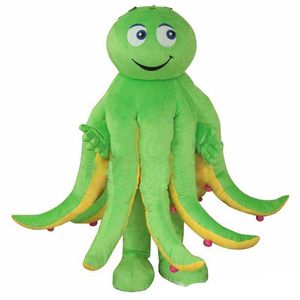Halloween Green Octopus Mascot Costume High Quality customize Cartoon Anime theme character Adult Size Carnival Christmas Fancy Party Dress