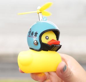 Bicycle Cute Duck Bell with Light Broken Wind Small Road Bike Motor Helmet Riding Cycling Accessories led lights