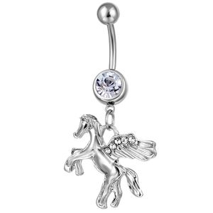 YYJFF D0184 Horse Body Piercing Jewelry Belly Button Navel Rings