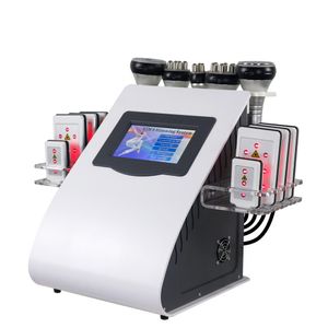 Hot RF 40K Ultrasonic Liposuzione Cavitazione 8 Pad Laser 6in1 Rimozione della cellulite Rimozione della cellulite Dimagrante Attrezzature per la perdita di peso della perdita di peso del vuoto