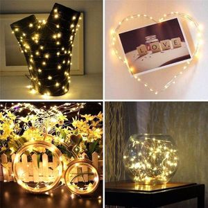 Strings Led Fairy Lights CR2032 Button Battery Operated 10 String Light Garland Holiday Wedding Party Decoration Outdoor Waterproof