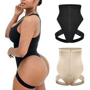 2-in-1 BuLifter Mankiet Majtki modelujące brzuch Urządzenie do modelowania sylwetki Booty Pulling Bielizna Waist Trainer Gorset Shapewear Plus Size