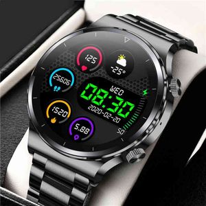 2021 Chiamata Bluetooth Orologio da uomo Cinturino in acciaio Orologio fitness Frequenza cardiaca Pressione sanguigna Activity Tracker Orologio intelligente da uomo