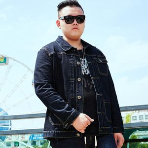 Men's Jackets Mens Denim Jacket Coat Short Sleeves Single Breasted Loose Fit Light Blue Big Men Plus Size L 5XL 7XL 9XL