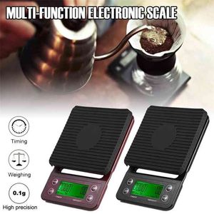 3kg 0.1g 5kg Coffee Weighing Drip Scale with Timer Digital Kitchen High Precision LCD s 210728