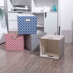 Cube Folding Förvaringslåda Kläder Förvaring Korgar För Leksaker Arrangörer Korgar För Nursery Kontor Skåp Hylla Container Storlek