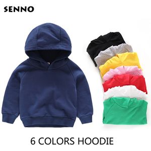 Barn flickor pojkar hoodies ytterkläder vit röd gul svart grå hooded tröja kläder i 3 4 6 8 10 år 211029