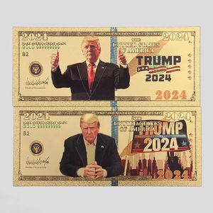 Collecter De L'or achat en gros de The Trump Gold Leaf BankNote Party soutient la campagne présidentielle américaine en collectant des coupons commémoratifs en dollars