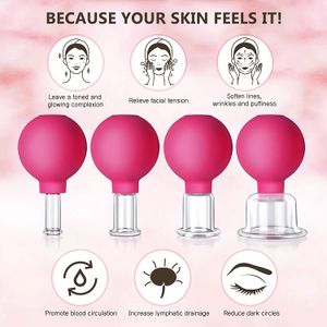 Face Glass Cupping Cups Vacuum Chinese Massager Suction Cup Therapy Set For Facial Neck Back Body Anti Cellulite