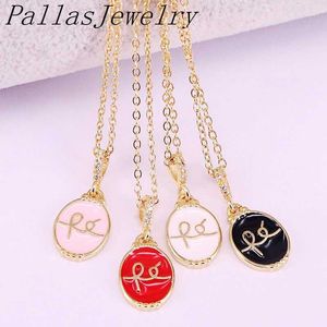 10Pcs Latest Fashion Golden Jewelry Charm Pendant Necklaces Enamel Oval Necklace For Women X0707