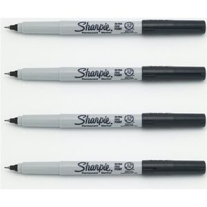 SHARPIE 37002 Kalıcı Marker Ultra İnce Nokta Yağı Su Geçirmez Mürekkep Siyah Mavi Boya Kalem Sharpies S Kalemler 210904