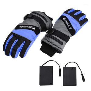 Guanti da sci motoslitta elettrica riscaldata snowboard impermeabile ciclismo moto invernale calda con scatola batteria