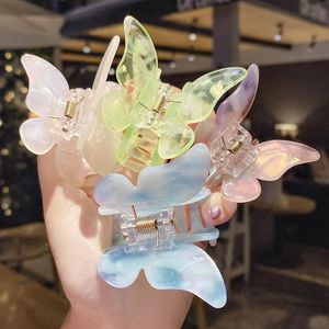 Hair Clips & Barrettes Korean Fashion Multicolor Acrylic Butterfly For Women Girls Exquisite Accessories Fairy Insect Animal Barrette