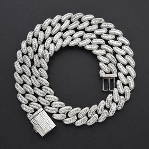 15mm 12mm Iced Out Chains For Men Women Cuban Link Necklace Luxury Micro Paved CZ Cuban Chain Hip Hop Jewelry Gifts X0509