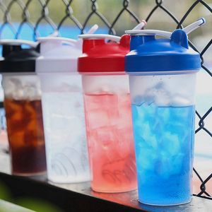 Tragbare Sport-Shaker-Flasche, Saft, Milchshake, Proteinpulver, auslaufsicherer Misch-Shake-Becher mit Shaker-Bällen, BPA-freies Fitness-Trinkgeschirr YL0283