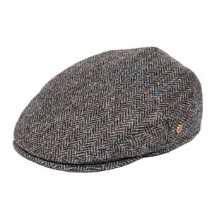 VOBOOM Ivy Cap Herringbone Flat Caps 50% Wool Tweed Scally Hat Bunnet Paddy Dai Cheese-cutter Driving Hats 200