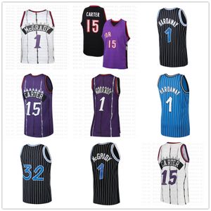 Basquete masculino Mitchell e Ness Carter 15 McGrady 1 Hardaway 1 Logotipo de bordado costure