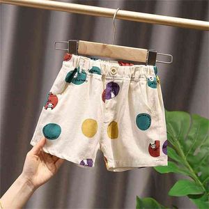 Baby cartoon polka dot shorts koreanska versionen av baby byxor sommar pojkar och flickor mode p4308 210622