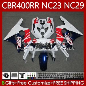 Fairings Kit For HONDA CBR 400 RR CC 400CC NC23 1988 1989 1990 1991 1992 1993 Body 65No.67 CBR400RR CBR400 RR 88-99 NC29 CBR 400RR 88 89 90 91 92 93 OEM Bodywork Red blue white