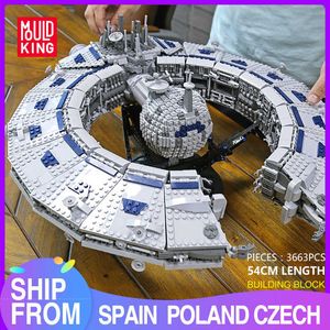 Mold King klocki plan gwiazdy klasa pancernik Droid Control model statku montaż cegieł zabawki dla dzieci prezenty świąteczne X0902